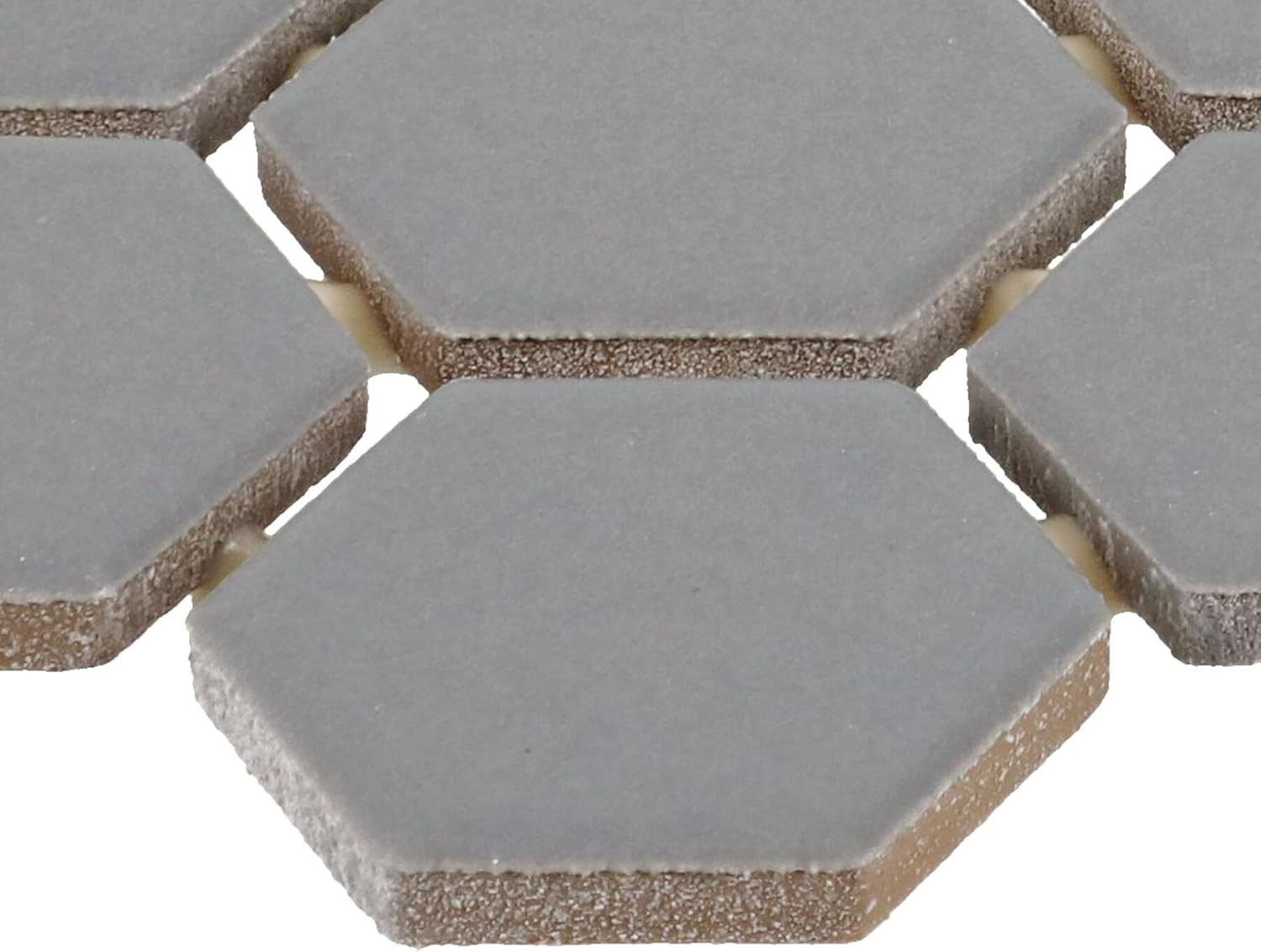 Elegant Matte Suede Gray 1.5″ Hexagon Mosaic Tiles – Tile Mart Collection