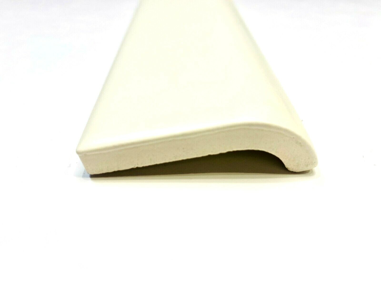 2″ x 6″ Biscuit Matte Ceramic Tile Sanitary Mudcap Wall Trim