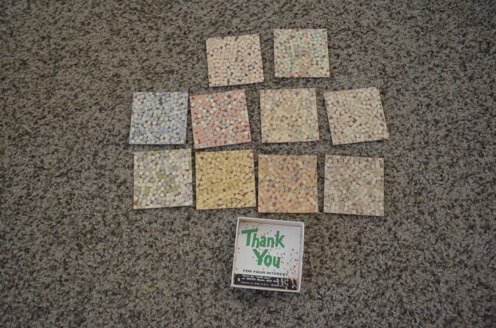 vintage vinyl flooring samples