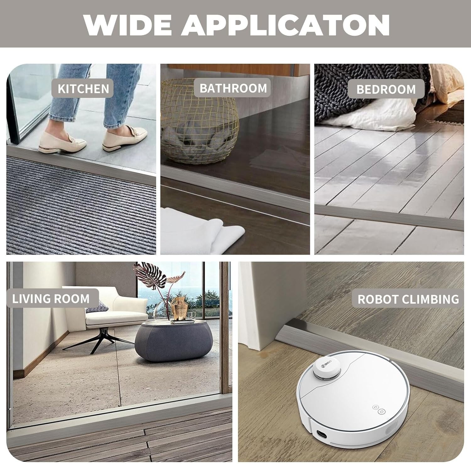 36” Transition Strip for Doorways – Stylish & Strong PVC with Wood Finish