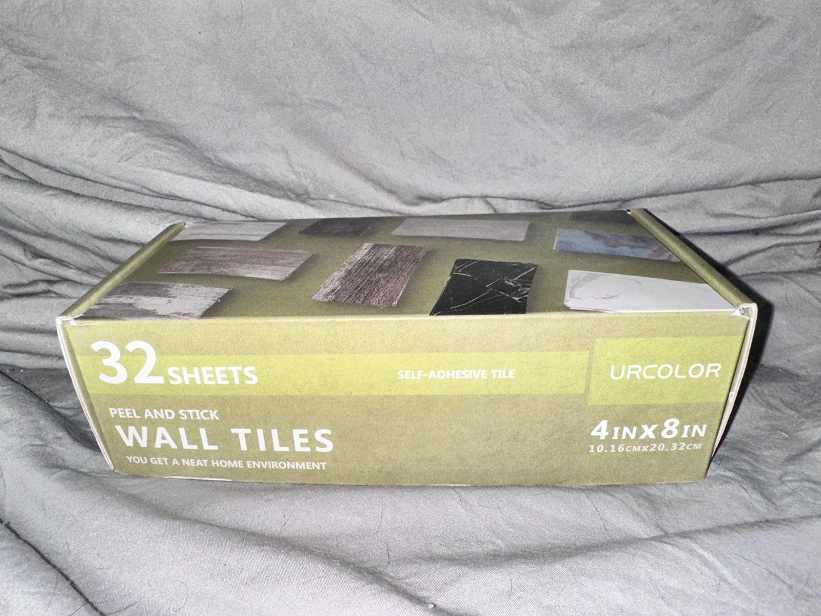 32pc Peel & Stick Backsplash Wall Tile, 4″x 8″ PVC Glossy Black Marble Urcolor