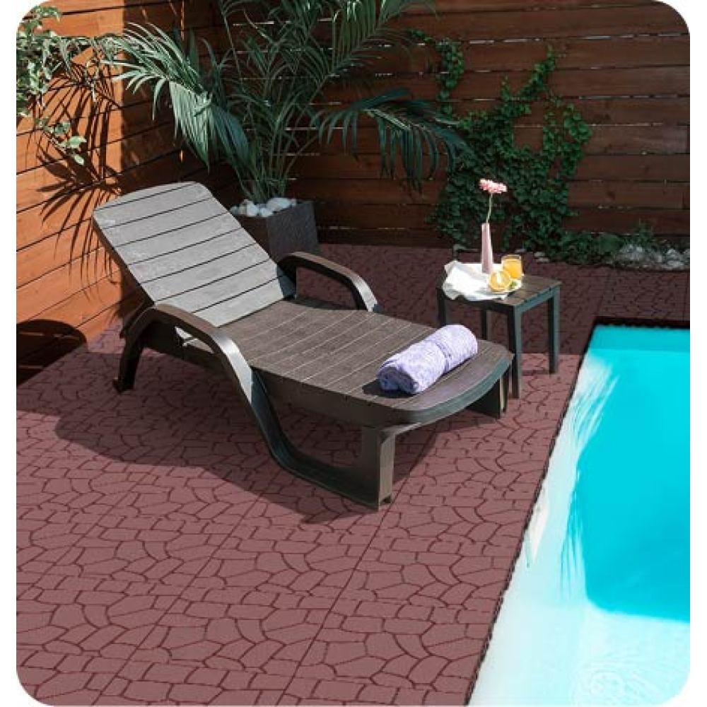 New Stone texture12″Patio Deck Tiles Module Interlocking DeckingTiles Floor Tile
