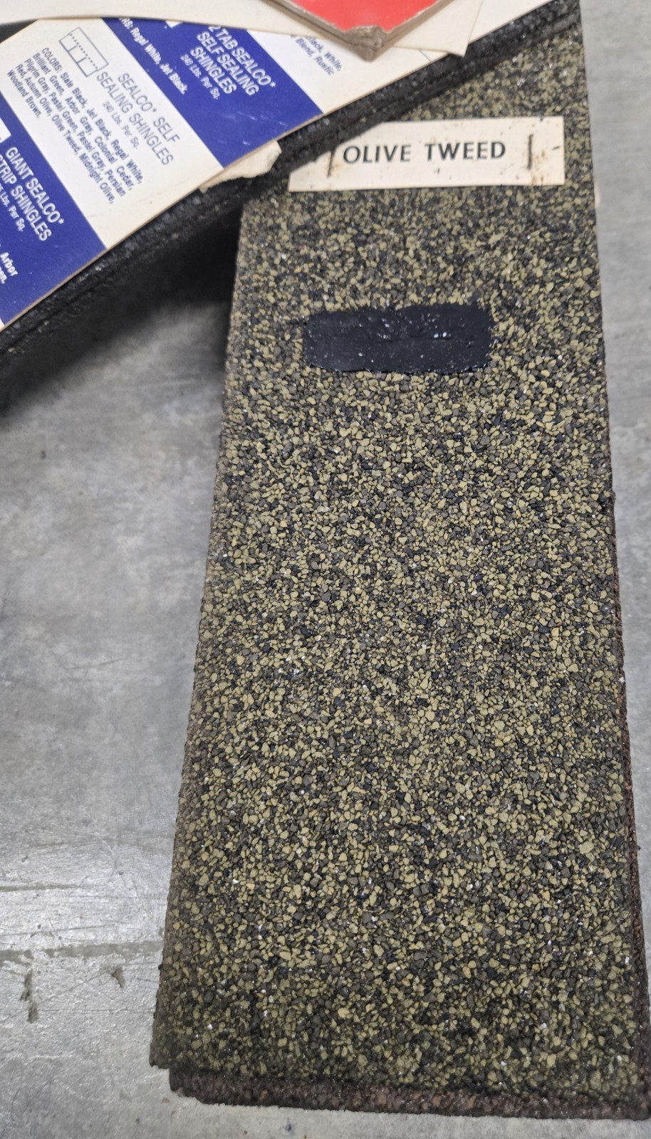 Vintage 1969 USG 12” x 3 1/2” Asphalt Shingles Salesman Samples