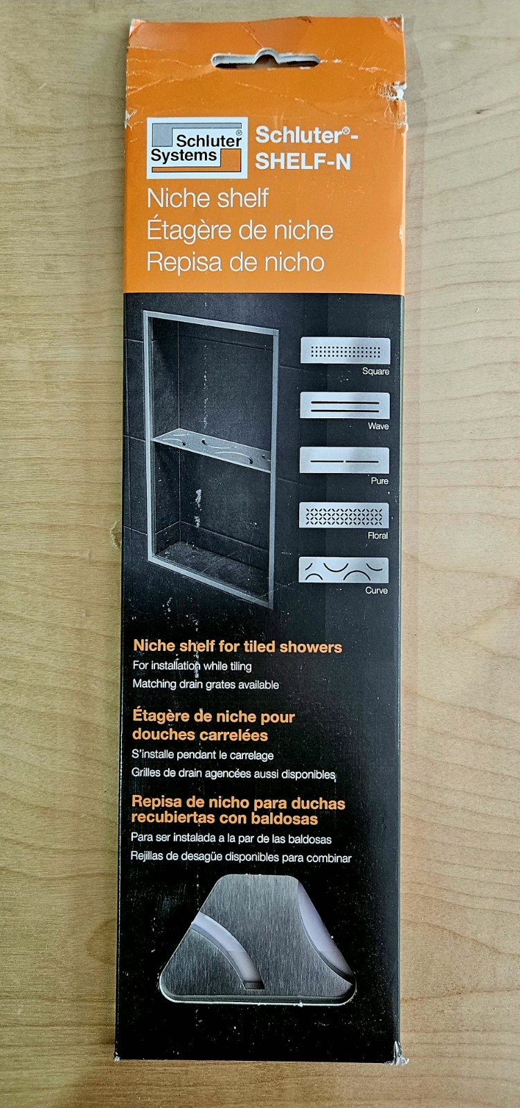 Schluter Systems Shelf-N Niche Curve Shelf Tile Shower/ Bath PN# SNS1D6EB New