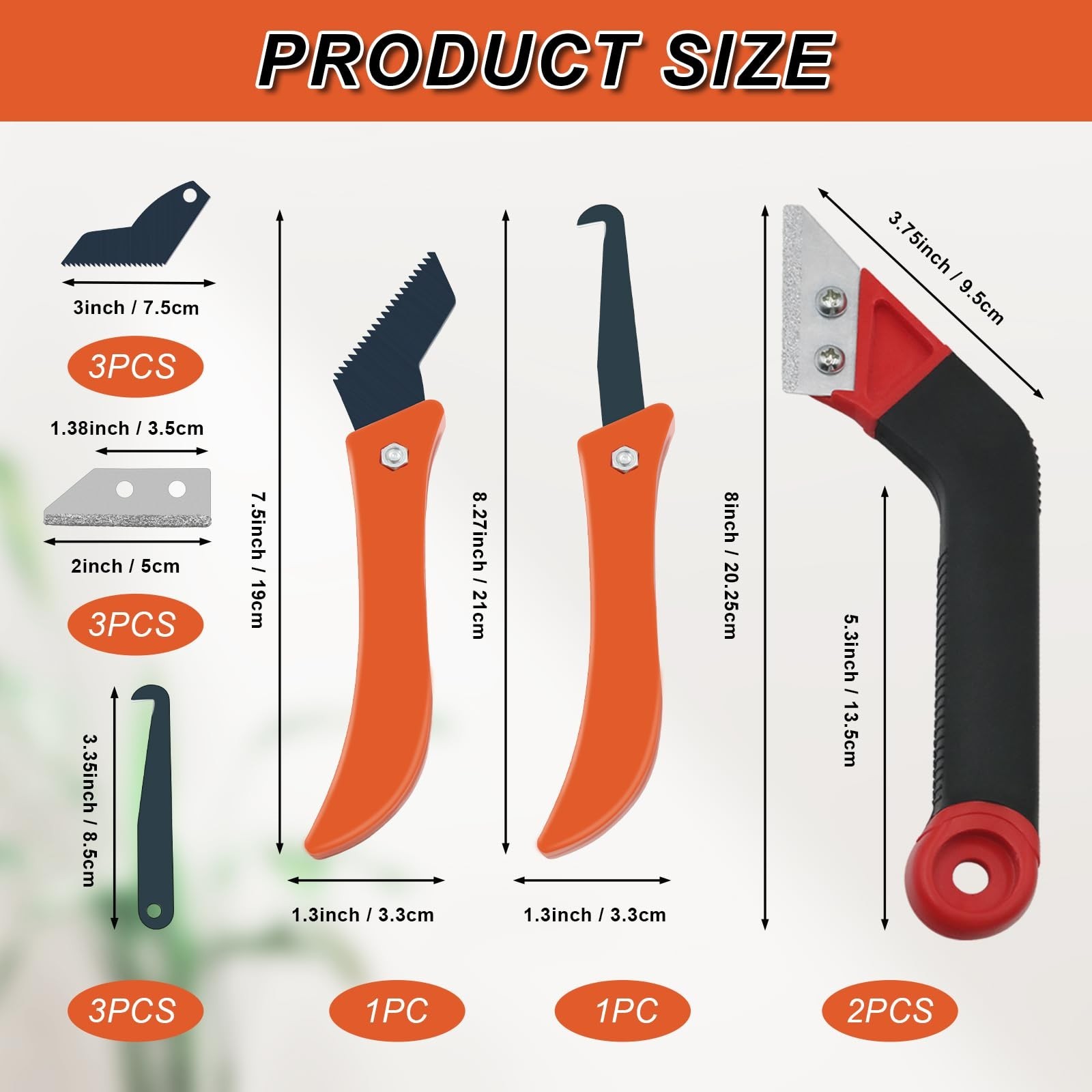 Grout Removal Tool Set, Heavy Duty Grout Saw with Replaceable Blades, Tile Gr…