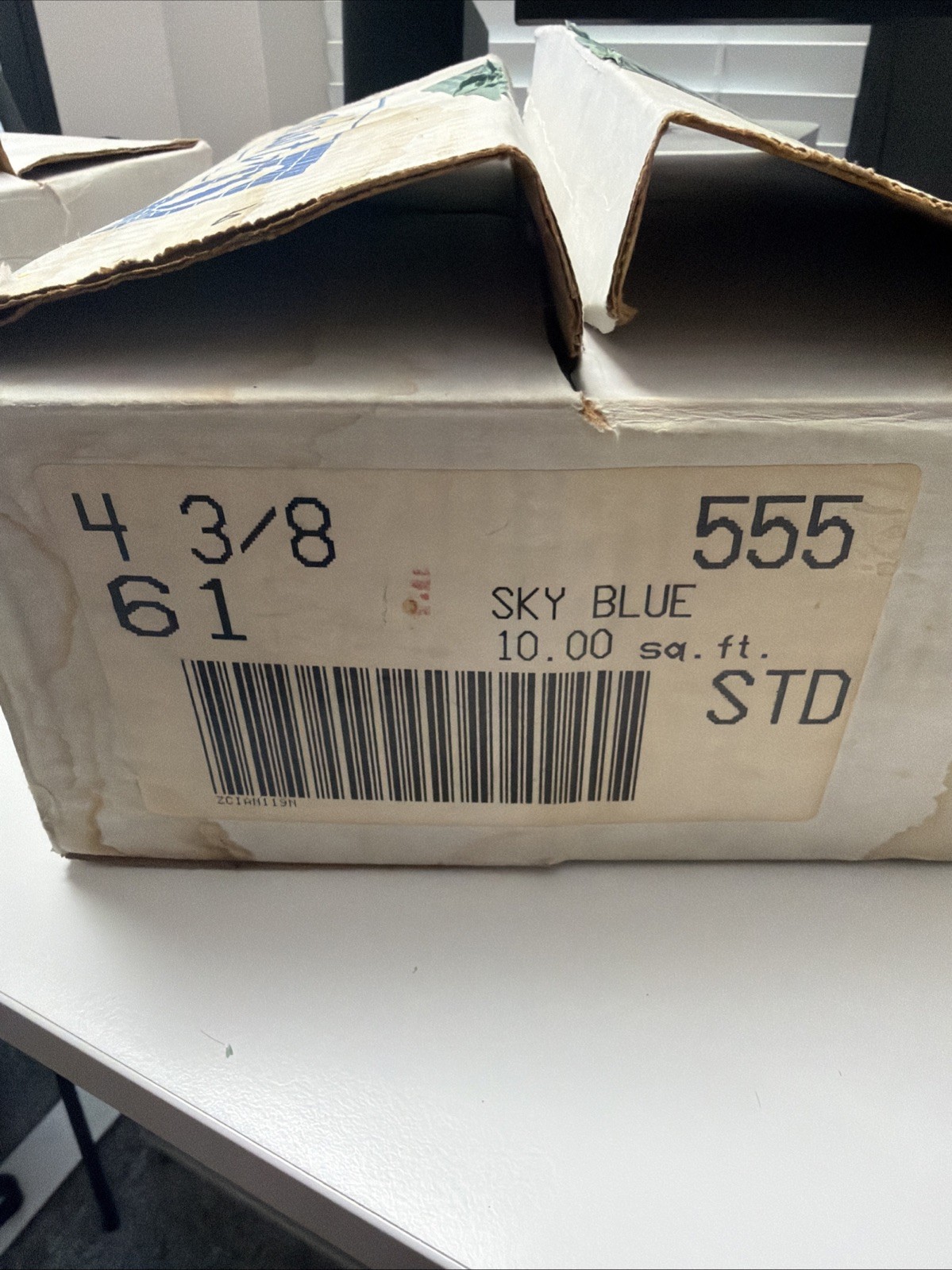 Vintage Florida Tile 555 Sky Blue Solid- Half Tile Repair Lot MCM