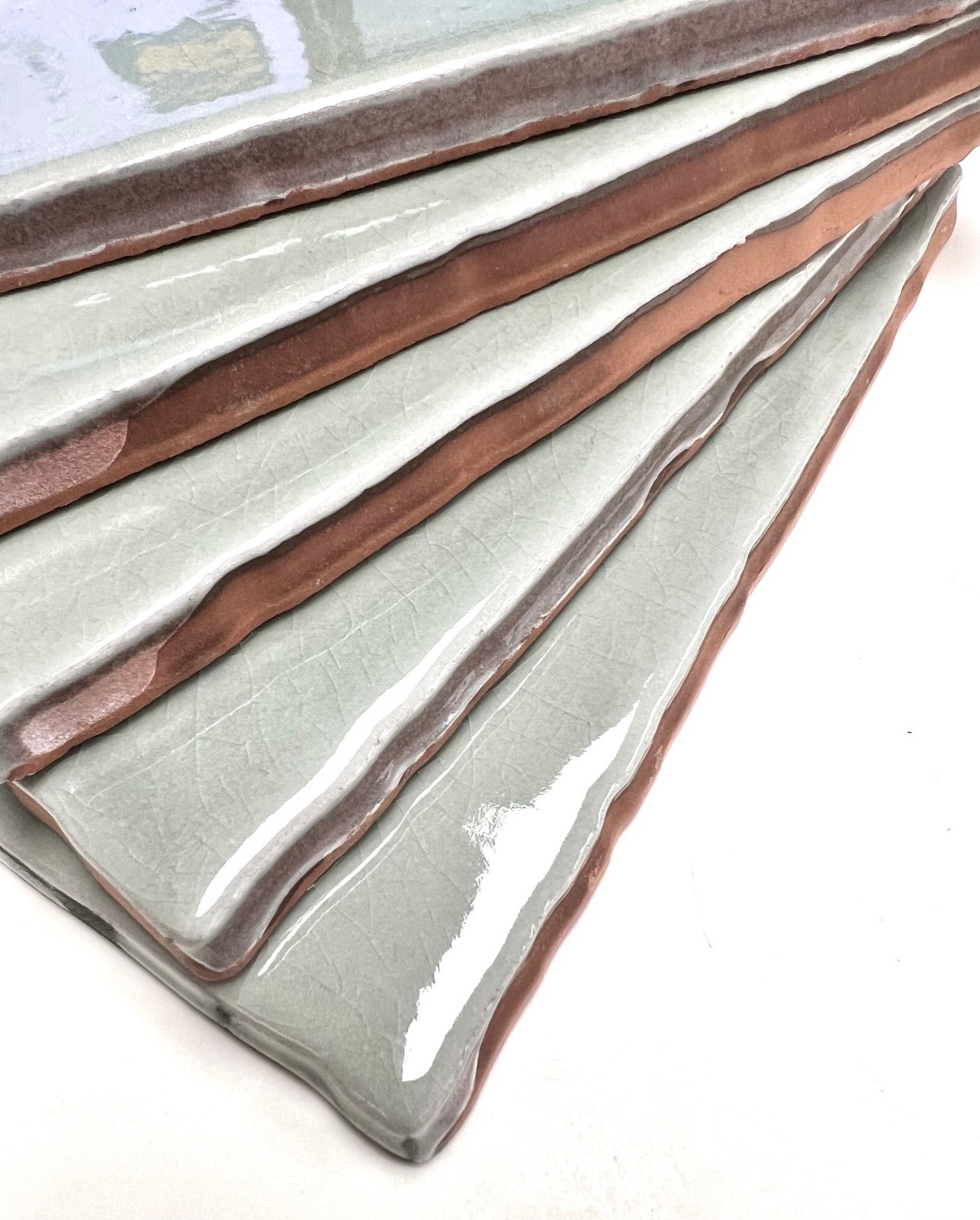 3×6 Sage Green Crackled Ceramic Tile, Backsplash Kitchen Bath (B0X OF 11 SF)