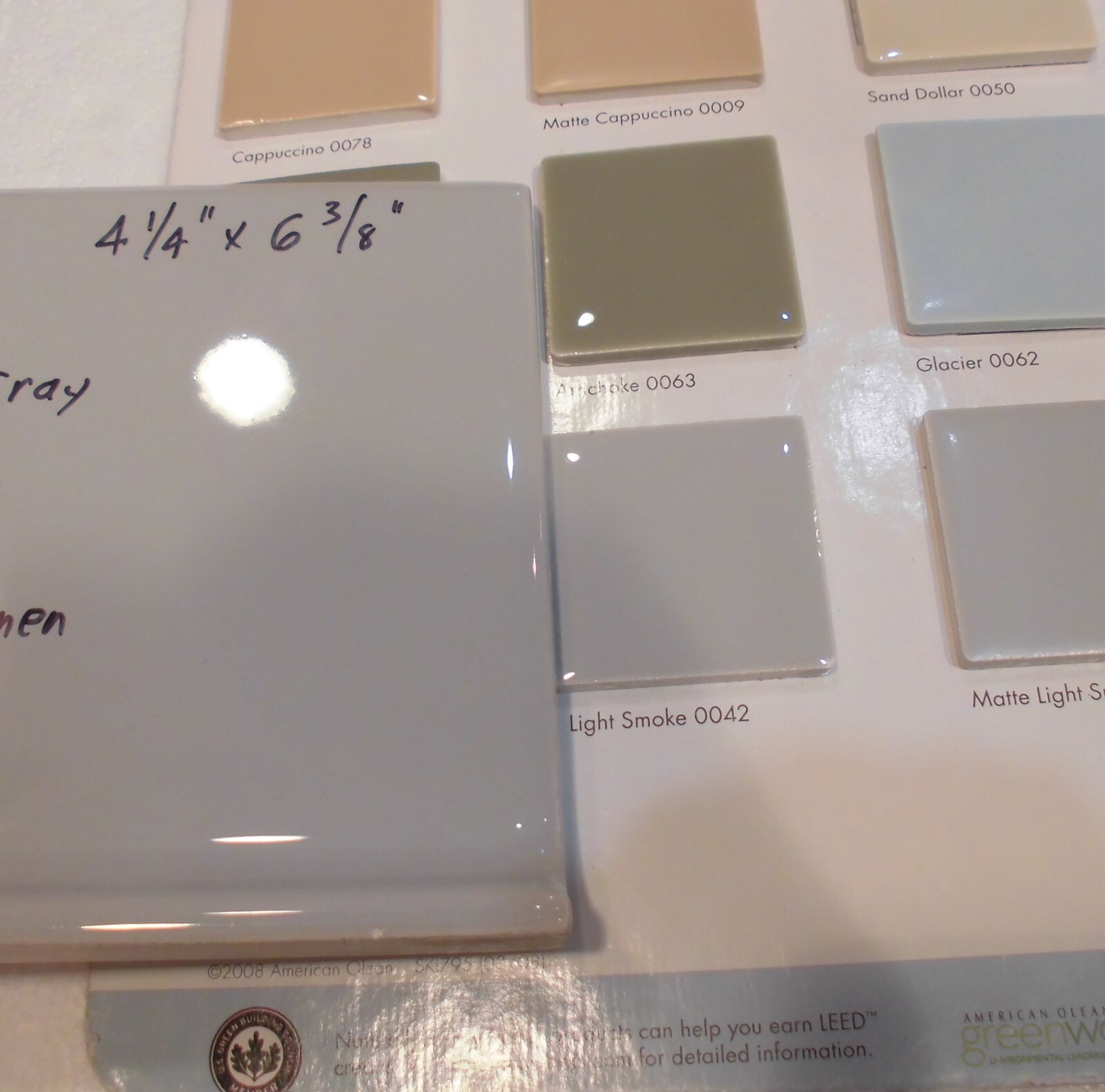 1 pc. Light Smoke Gray: base/cove Ceramic Tile: 4-1/4″ X 6″ Left Finish Corner