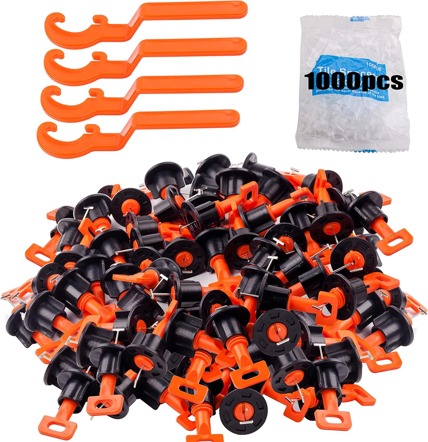 Kit Sistema de Nivelacion de Azulejos con 200 Niveladores 1000 Separadores 2mm
