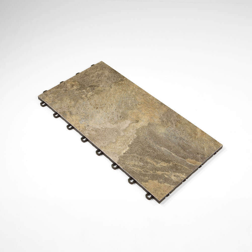 12″x24″ BASEMENT FLOORING DIY Lexington Slate – 2 SQ FT per Tile – Made In USA