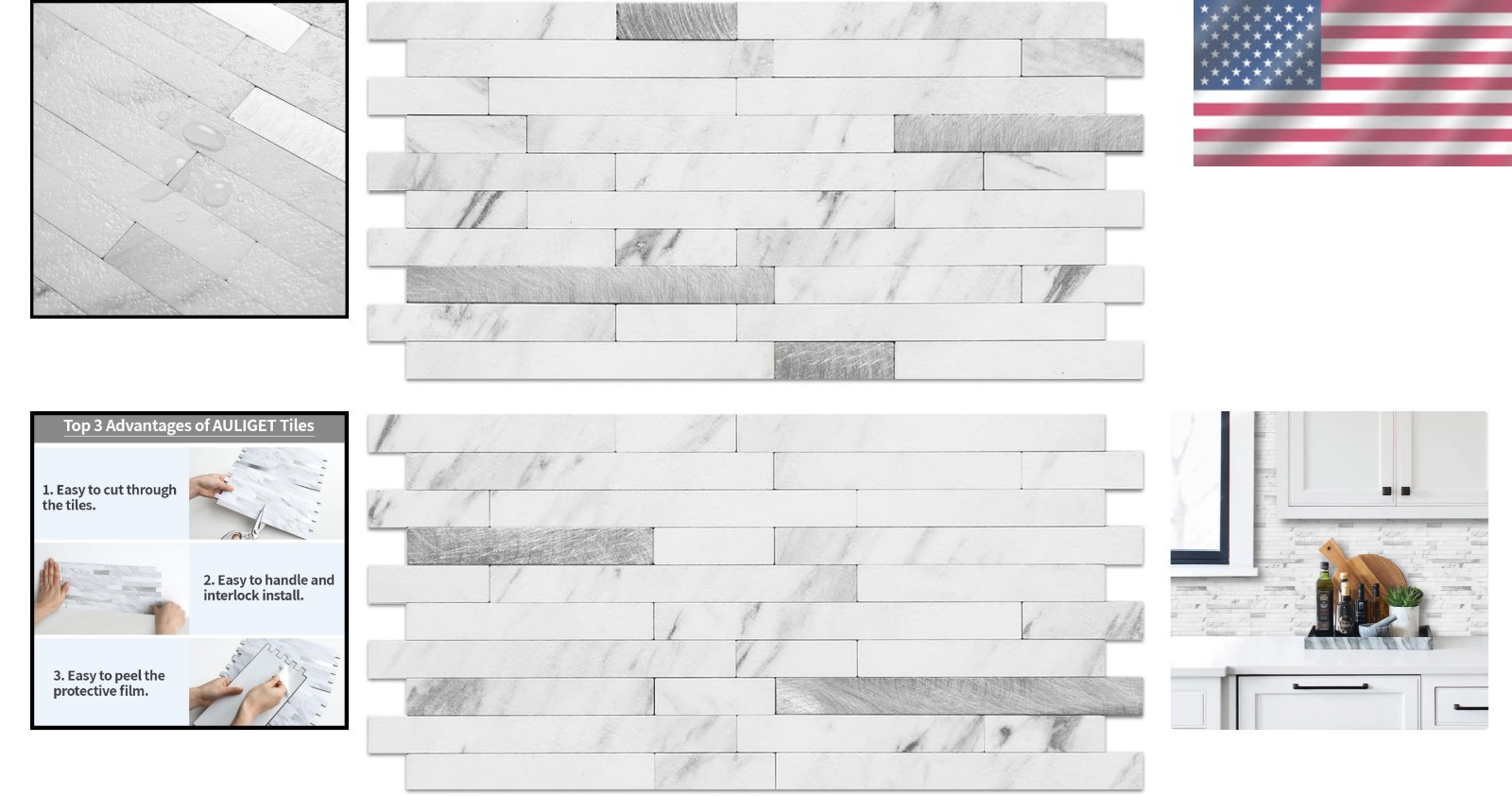 Easy DIY Kitchen Backsplash Tiles – PVC Material