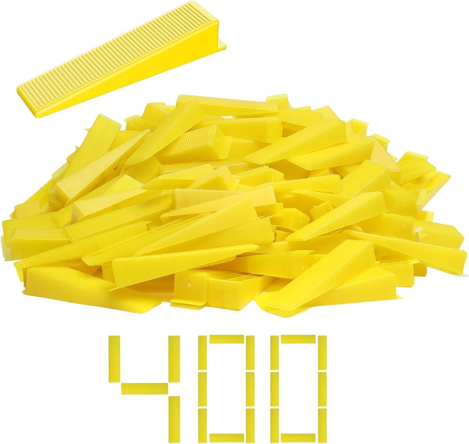 Tile Leveling System Tile Wedges, 400PCS Reusable Tile Leveling Wedges for 1/…