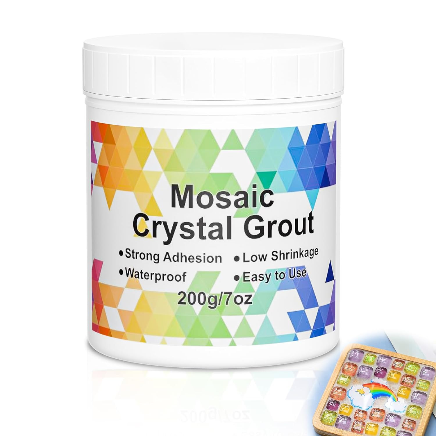 Mosaic Crystal Grout – Translucent Mosaic Grout Filler for Tiles Crafts, No N…