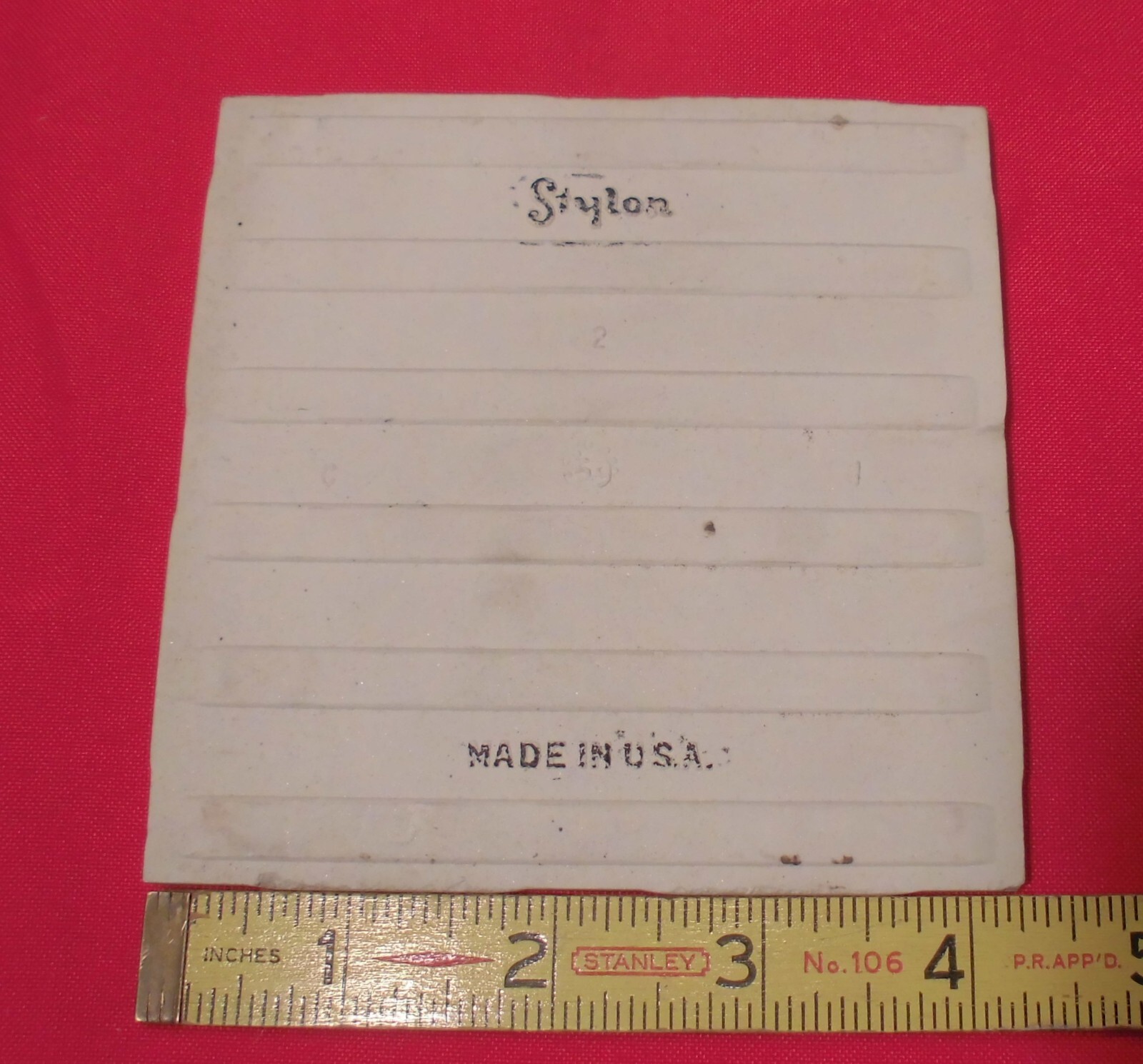 1 pc. Dark Gloss Black: 4-1/4″ Ceramic Tile by Stylon Co. Made in 1950’s -60’s