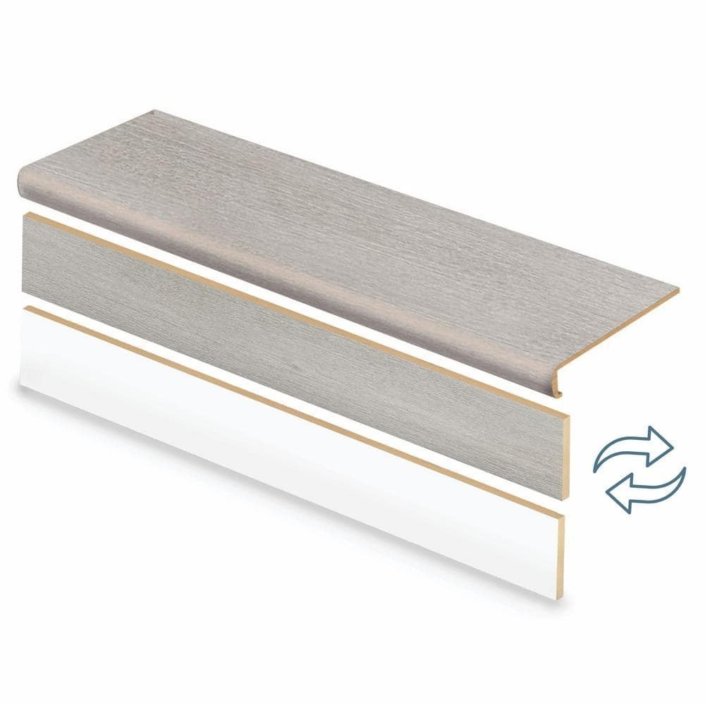 Cap A Tread 2 Pk Champagne Beach Wood 47″ Vinyl Overlay Stair Tread & Riser Kit