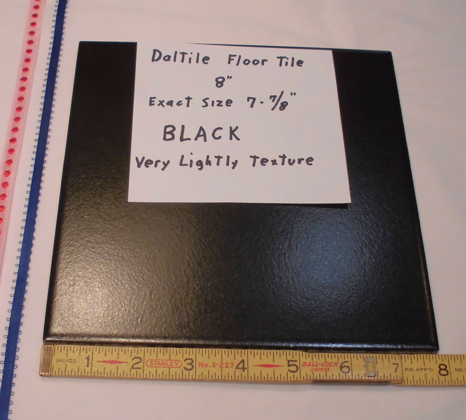 1 pc. *Vintage Solid Black* 8″ X 8″ by Daltile Ceramic/Porcelain Floor Tile NEW