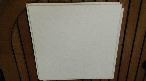 USG 4240 12″ x 12″ Tivoli Textured Tongue In Groove Ceiling Tiles – 32 Pack