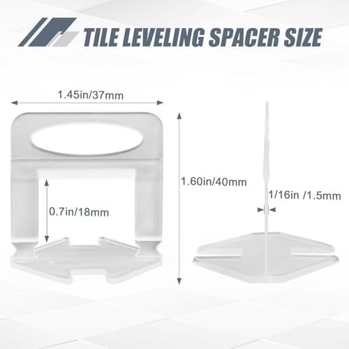 Tile Leveling System 2400-Piece Set – 1/8″ Spacers for Lippage-Free Installation