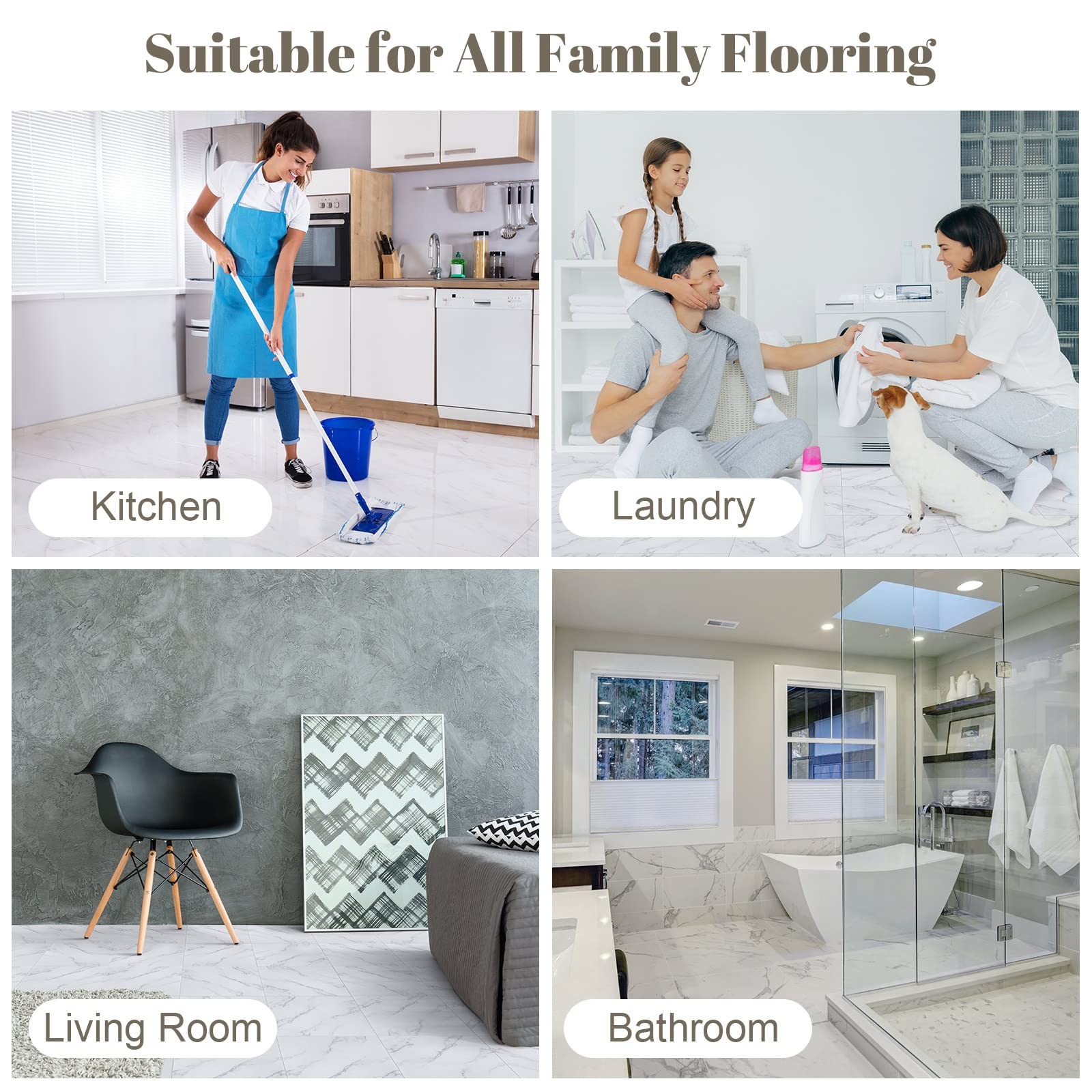 100Pcs Self Adhesive Peel and Stick Floor Tile 12 x 12 Inch Waterproof Vinyl …