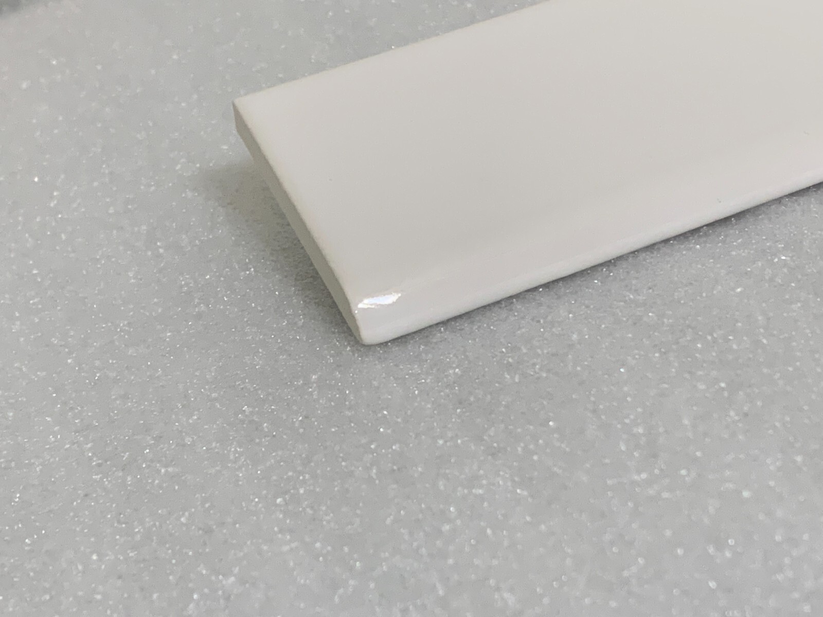 New Vintage 2″ x 6″ Bright White Gloss Made In USA *6* pcs