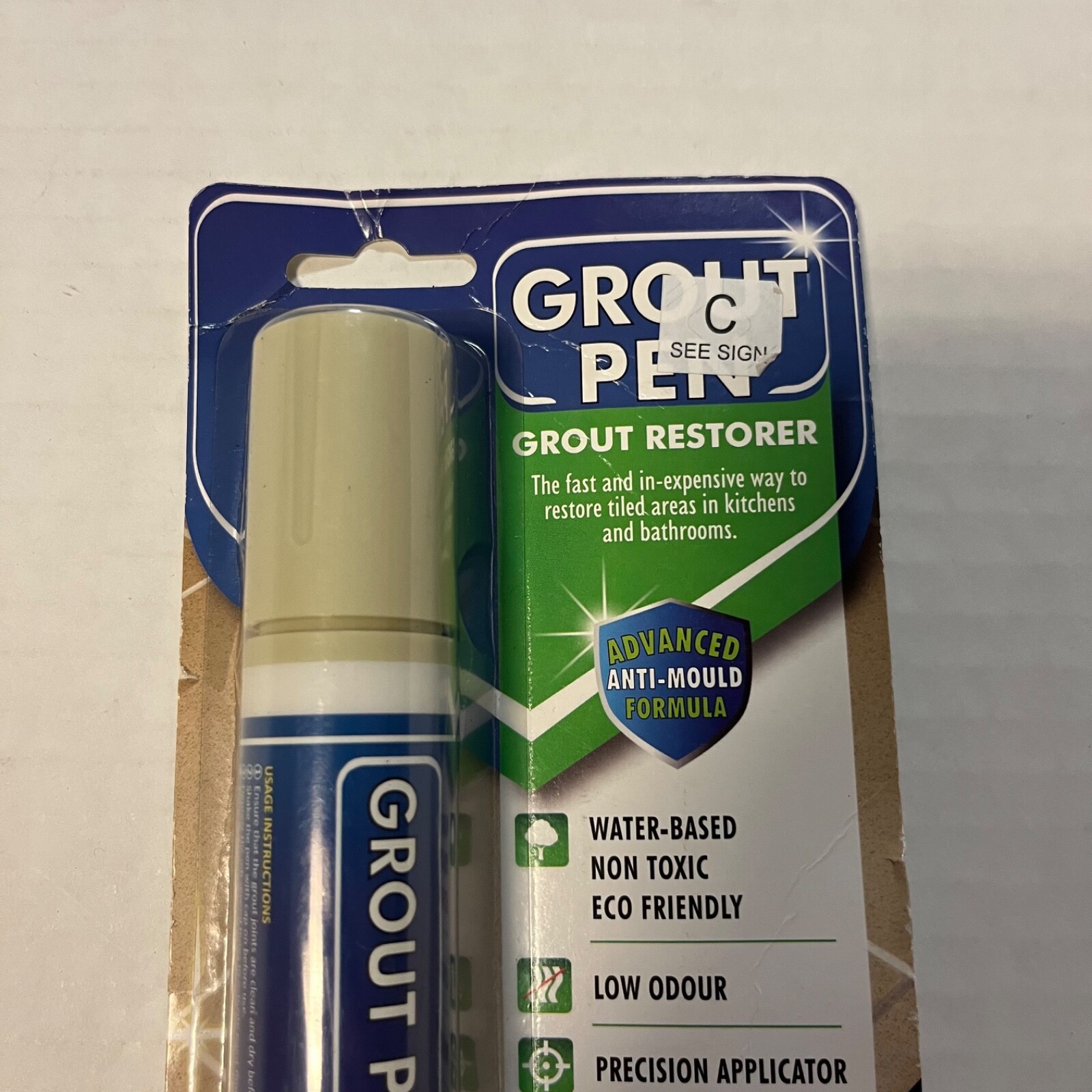 Grout Pen Ivory Tile Paint Marker: Waterproof Tile Grout Pen Wide Tip 15 mm NEW