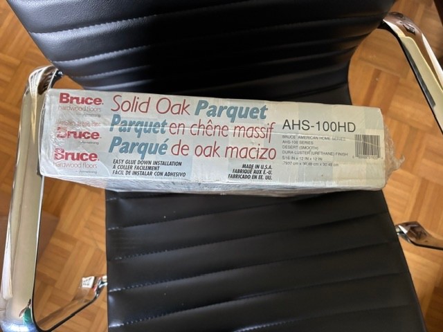 Red oak parquet tiles – 7 finger 12″ x 12″ – 2 boxes (20 sq ft) @ $89.95 per box