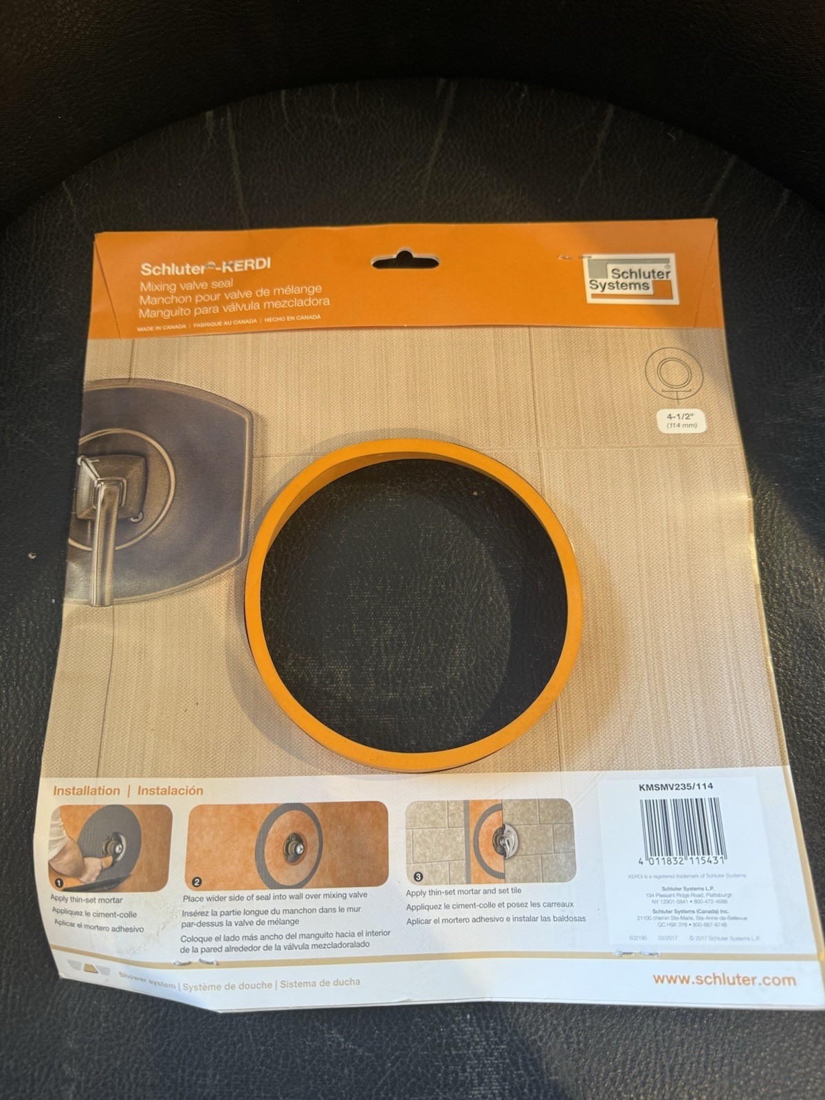 Schluter Kerdi Mixing Valve Seal 4-1/2″ KMSMV235/114/UV fast shipping
