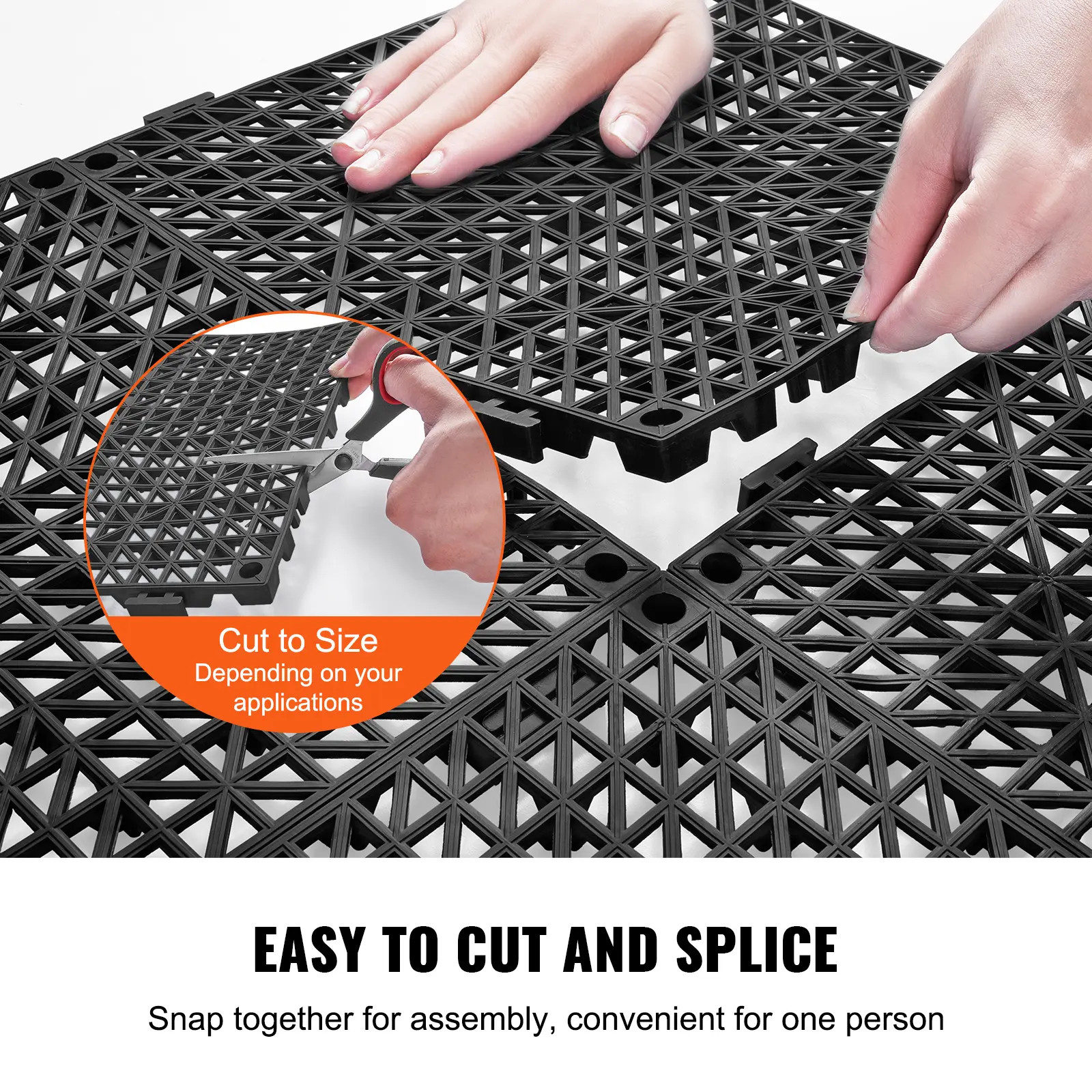 New Interlocking Tile 50PCSDrainage Tiles 12″ x12″ SplicingSoft PVC Interlocking
