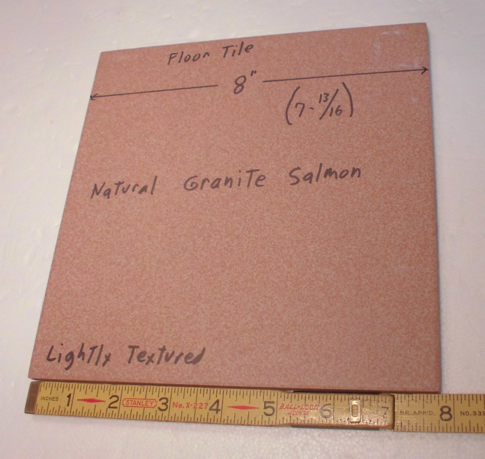 1 pc. Speckled Granite Salmon – Maroon: 8″ Porcelain-Italian-Floor-Tile, New