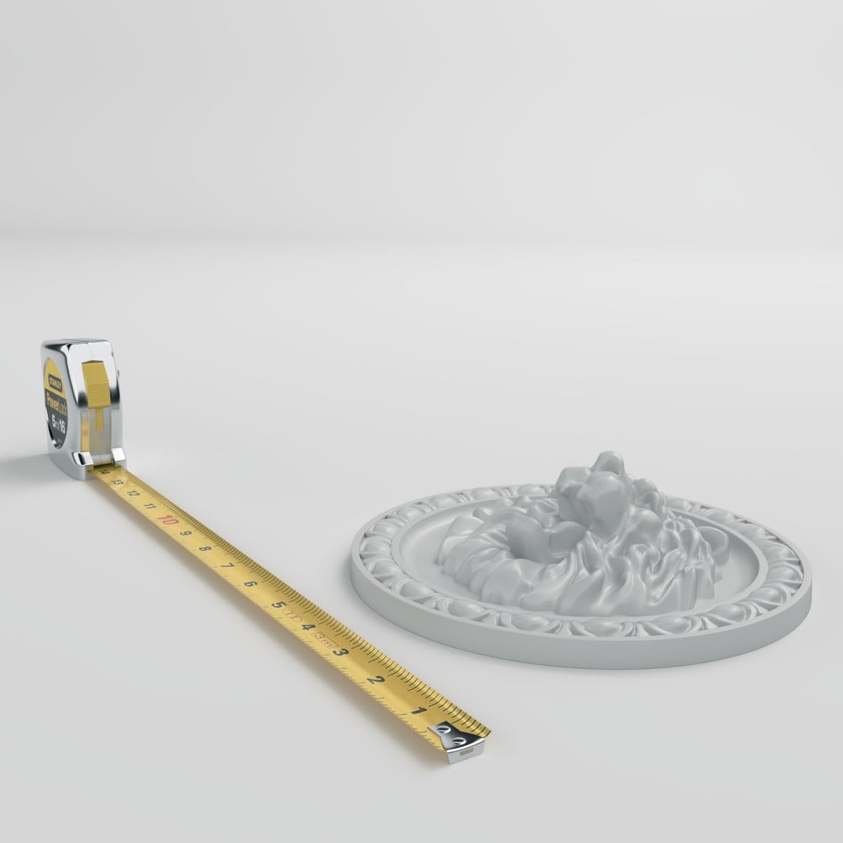 Primed ROS08X08LI Lion Rosette Decorative Applique Hardware 7 3/4×2 Inch