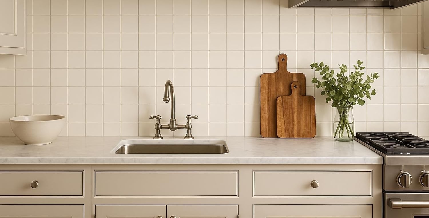 4 in Ceramic Tile Gloss 4 1/4″ Box of 10 Pieces Bathroom Wall & Kitchen