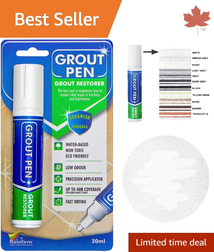 Waterproof Grout Pen – White Tile Paint Marker – Wide Tip – Multi-purpose