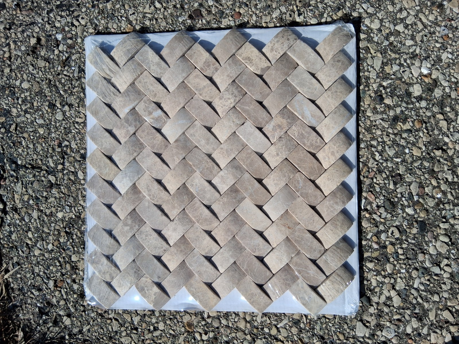 American Olean Delfino Stone Emperador Unglazed Natural Stone Marble Mosaic Tile