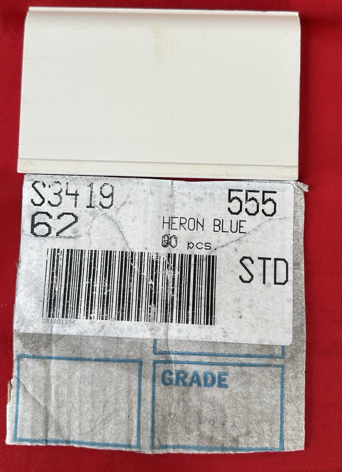 1 pc. Heron Blue: 3-3/4″ X 6-1/8″ Ceramic Cove Base Tile, florida Co. Flat Top