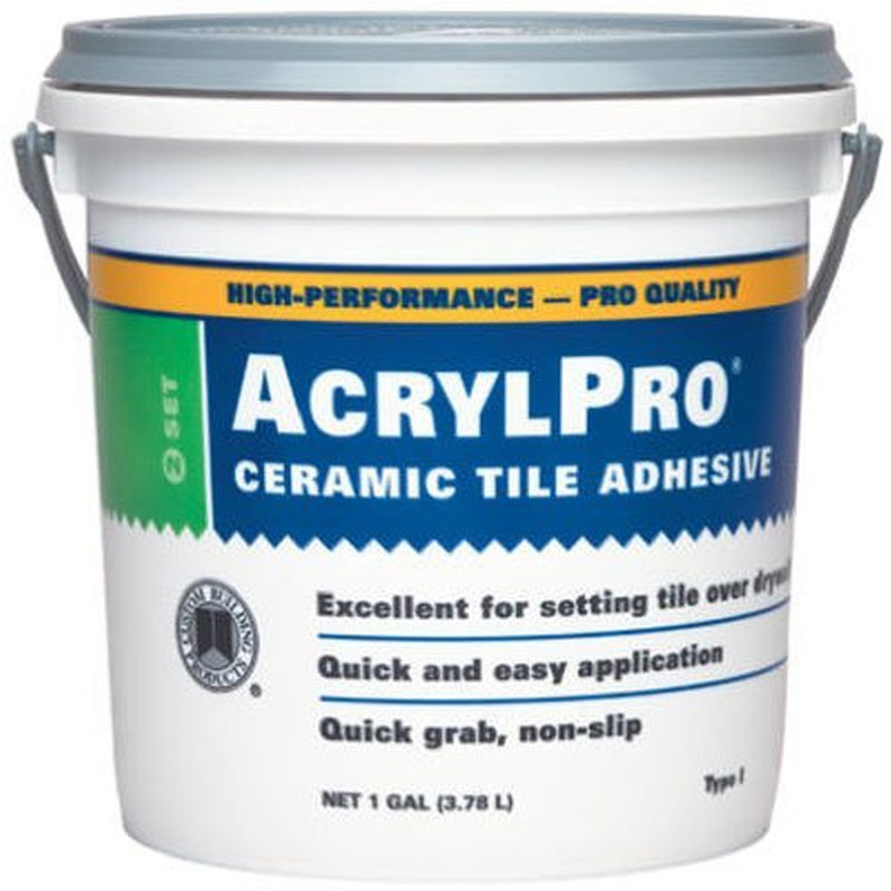 4000 Acrylic Ceramic Tile Mastic, 1-Gallon, Case of 2 for Easy Installation