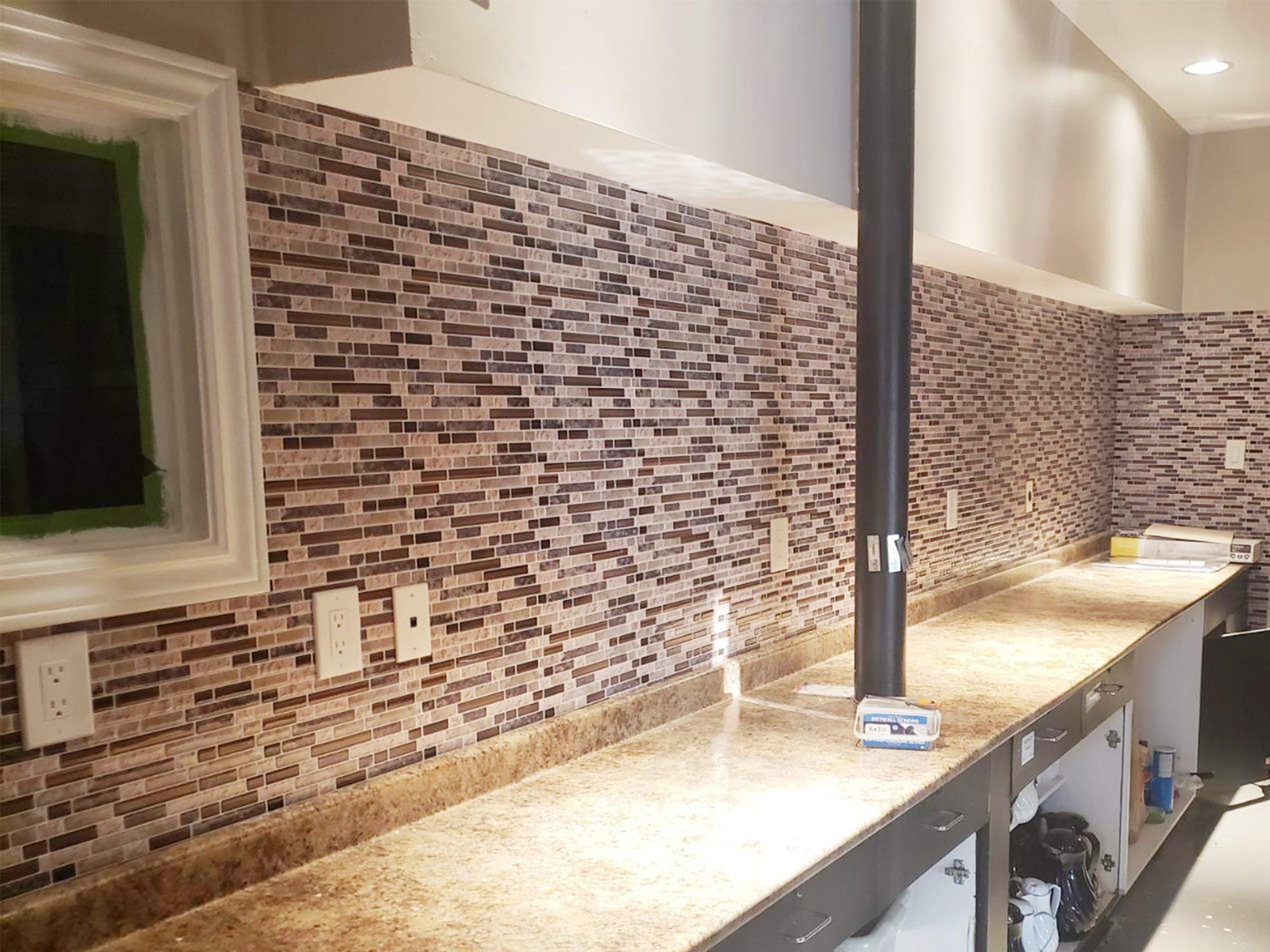10-Sheet Peel and Stick Wall Tile, Self-Adhesive Kitchen Backsplash in Sandst…