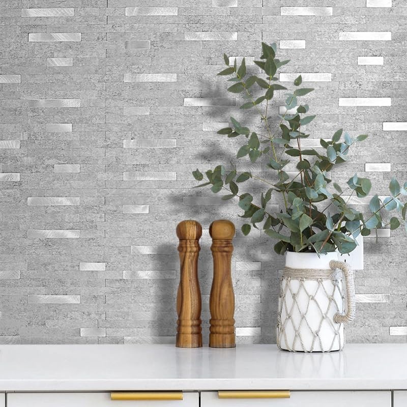 10 Sheets Peel and Stick Backsplash Wall Tiles, PVC Kitchen Backsplash Peel a…