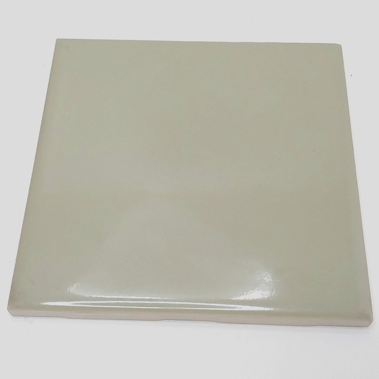 Vintage Wenczel Ceramic Wall Tile 4.25″ Square Seafoam Sage Light Green Glossy