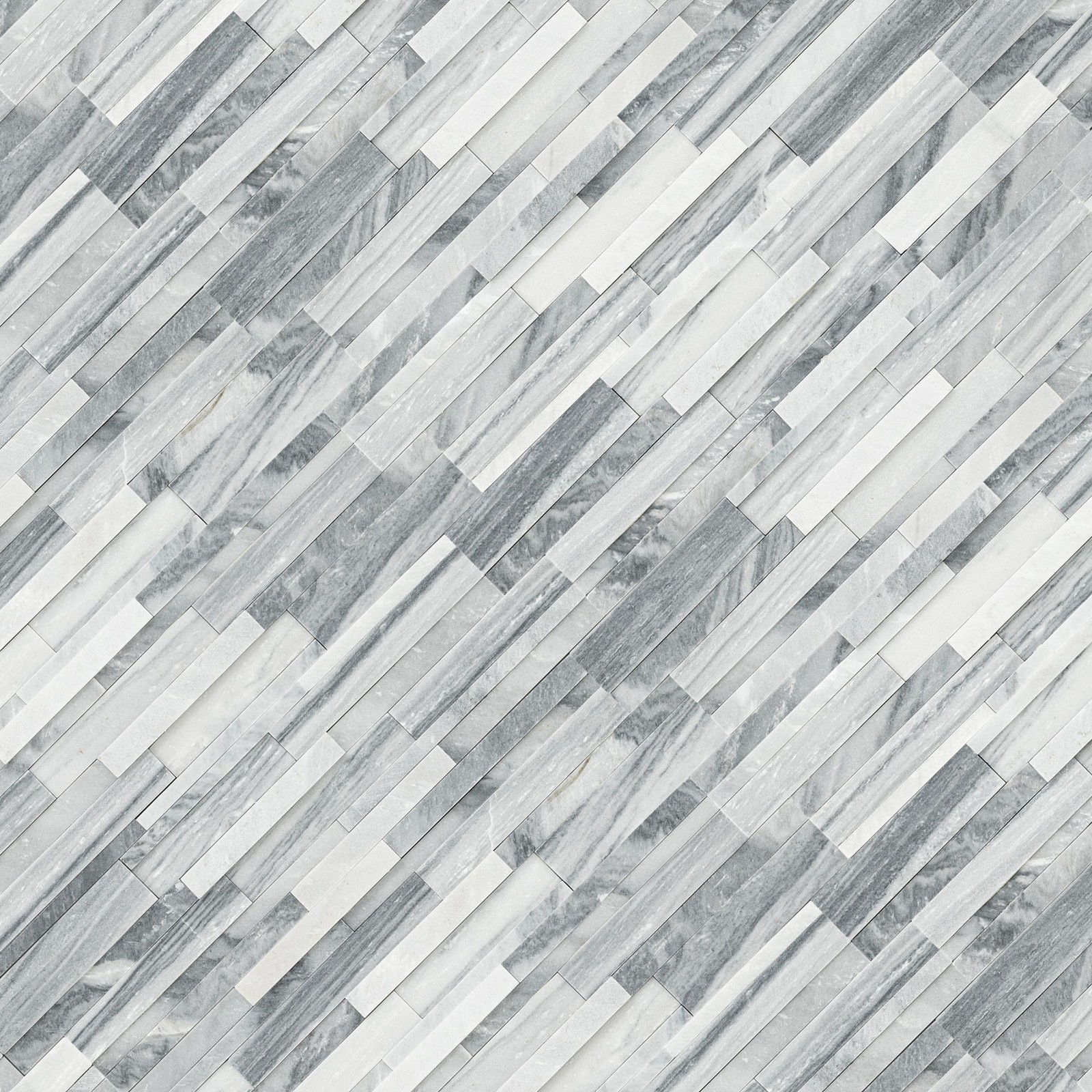 Ackland AKPLPM6X24H-3D-CA 6″ x 24″ Marble Hardscape Wall Tile – – Auric White