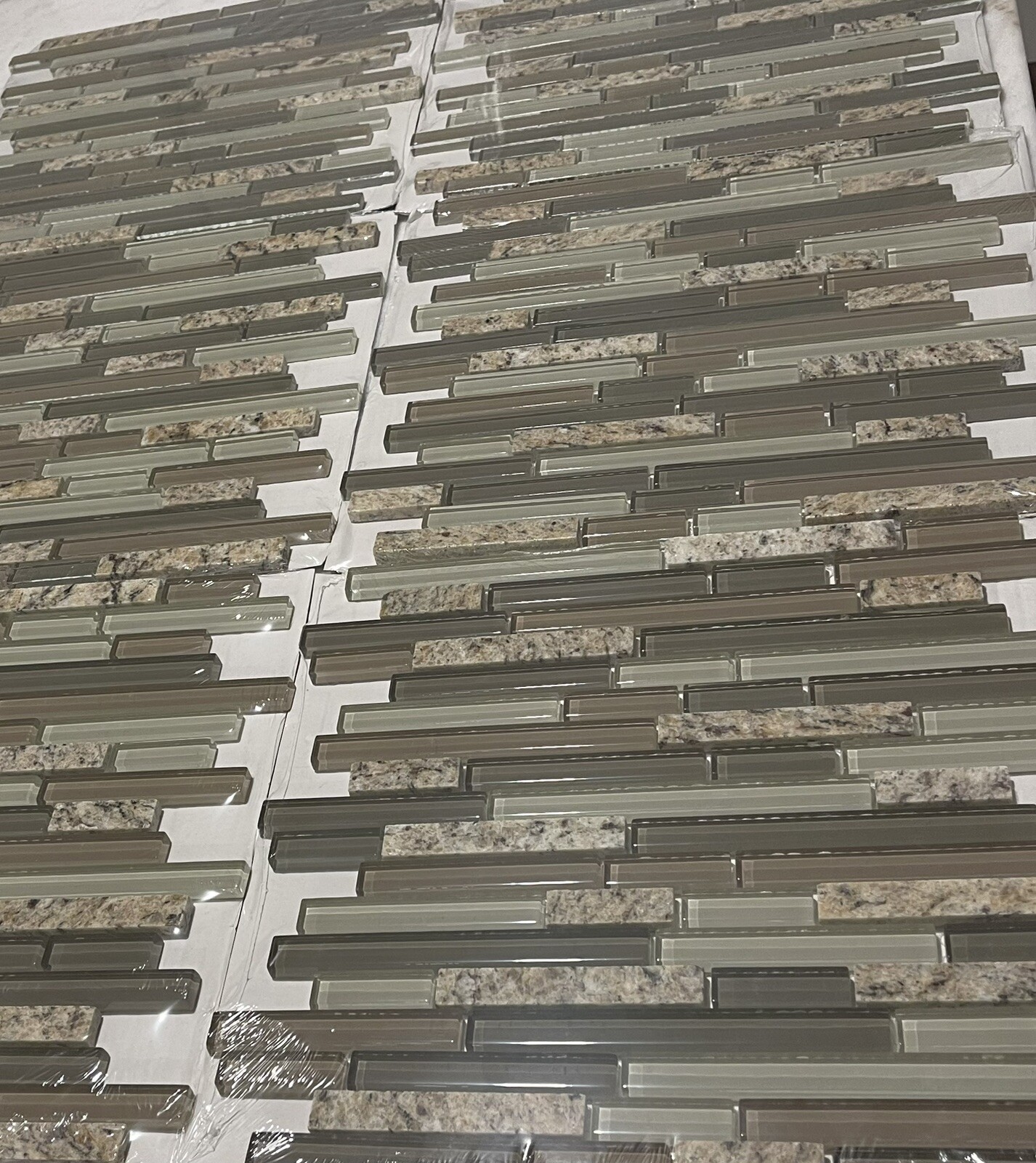 Desert Gold Granite Stone & Glass Mosaic