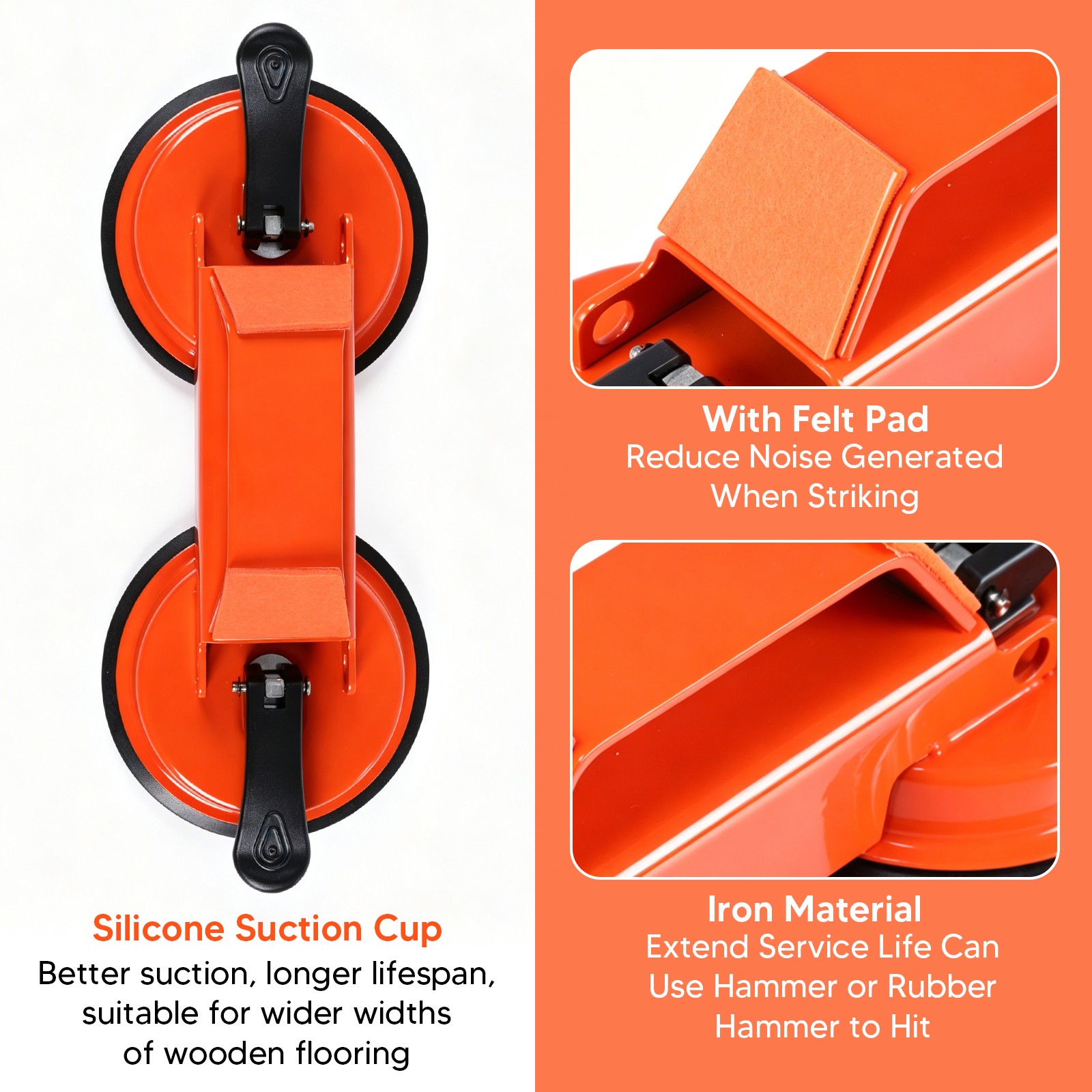 Heavy Duty Floor Gap Fixer Tool, 45° Striking Surface Floor Gap Repair Tool with