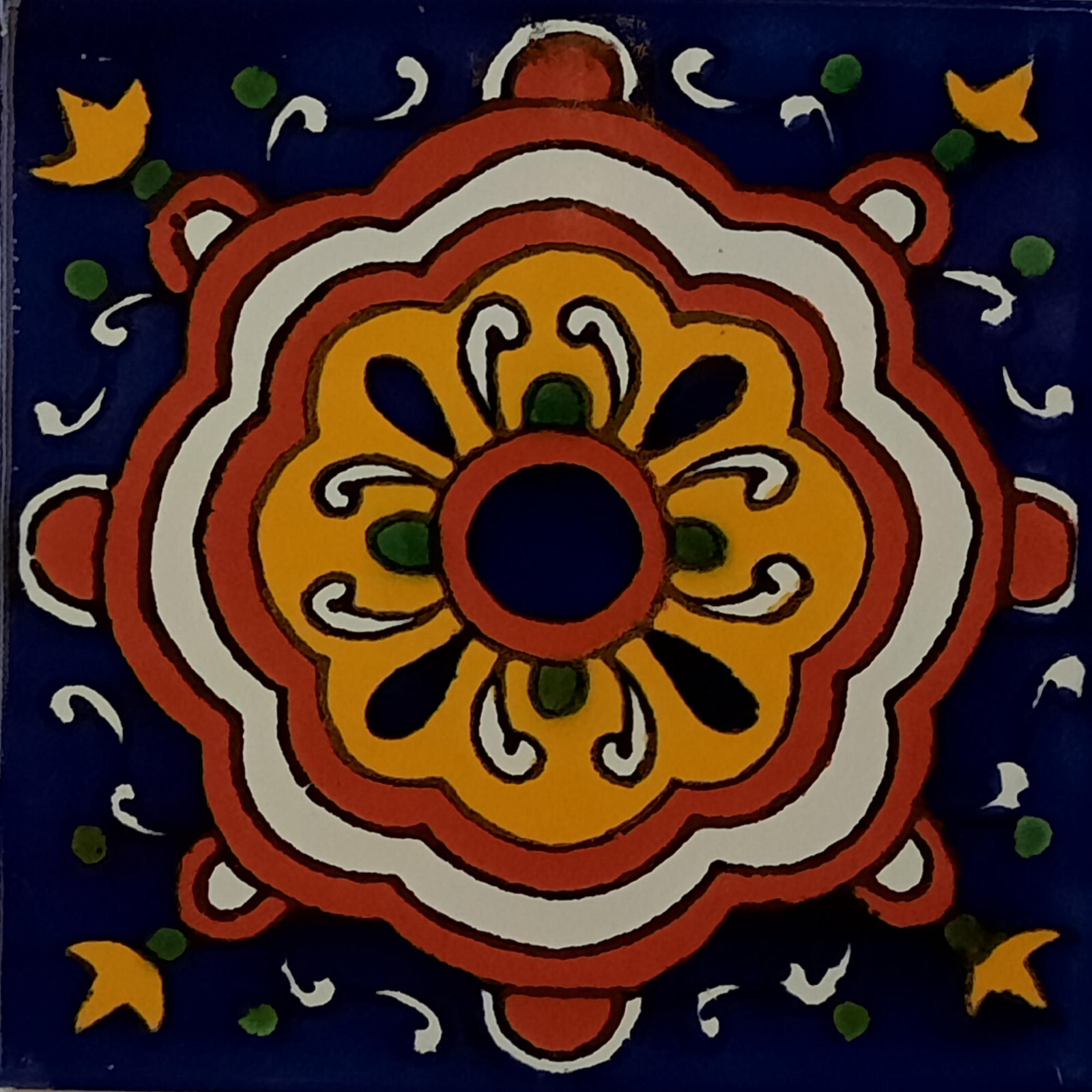 2″ x 2″ 36 pcs Full Cupula Mexican Clay Tile Handmade Talavera Backsplash Mosaic
