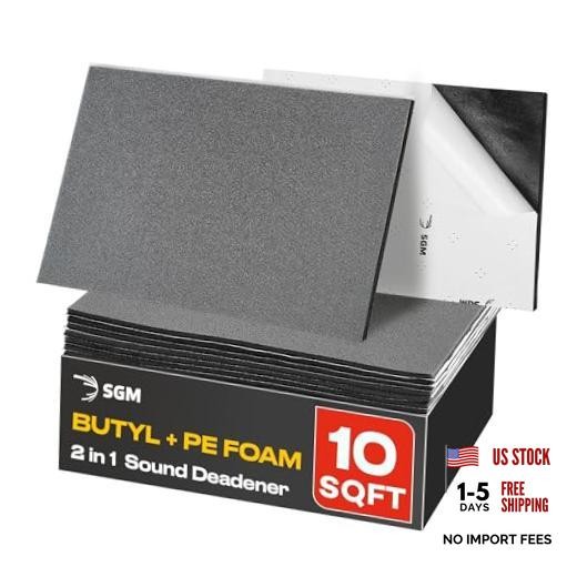 Blue 2in1 200 mil (6mm) 10 sqft Car Sound Deadening & Heat 200 mil 10 sqft