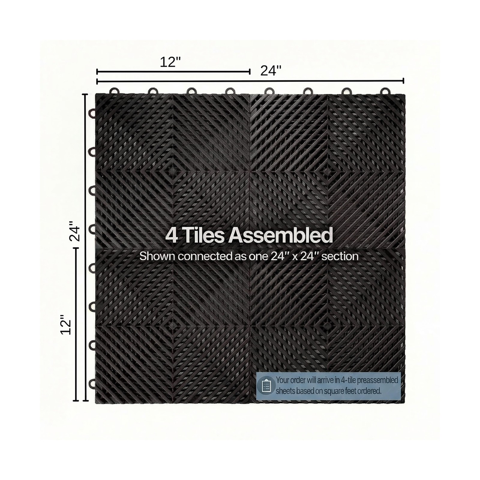 Nitro Tiles Vented by FlooringInc 12″ x 12″ Interlocking Garage Floor Tiles, …