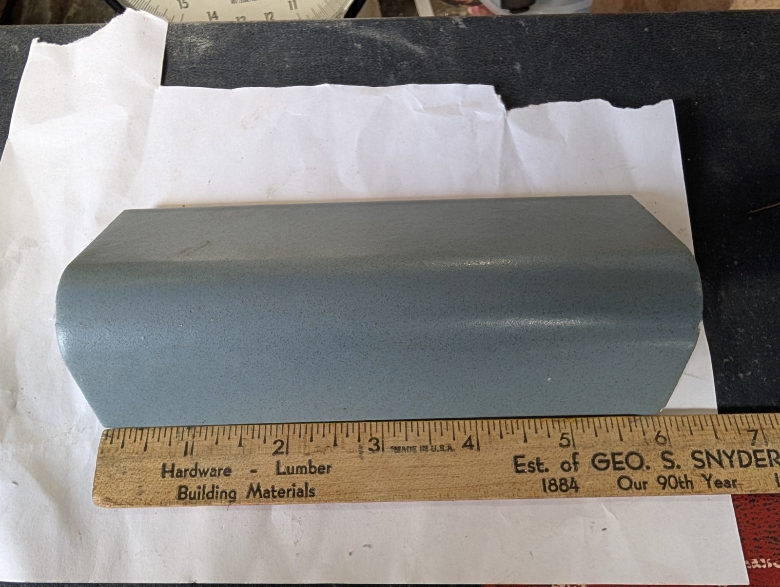 1 pc American Olean Vintage 618 Suedetones Cadet Blue Counter Trim V cap A8262