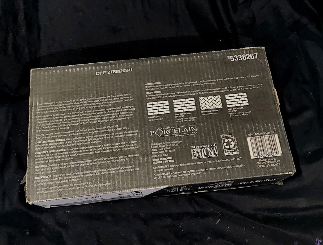 Stainmaster #5338267 Zellige-style 2″ X 8″ White Porcelain Wall Tile 34 Pcs