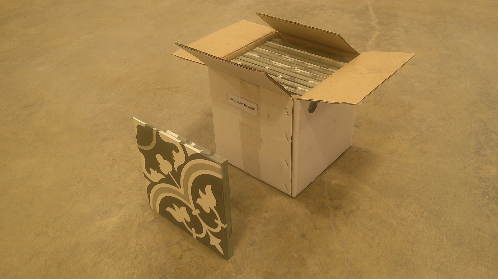 Cement Tiles – Roseton Charcoal – Case QTY