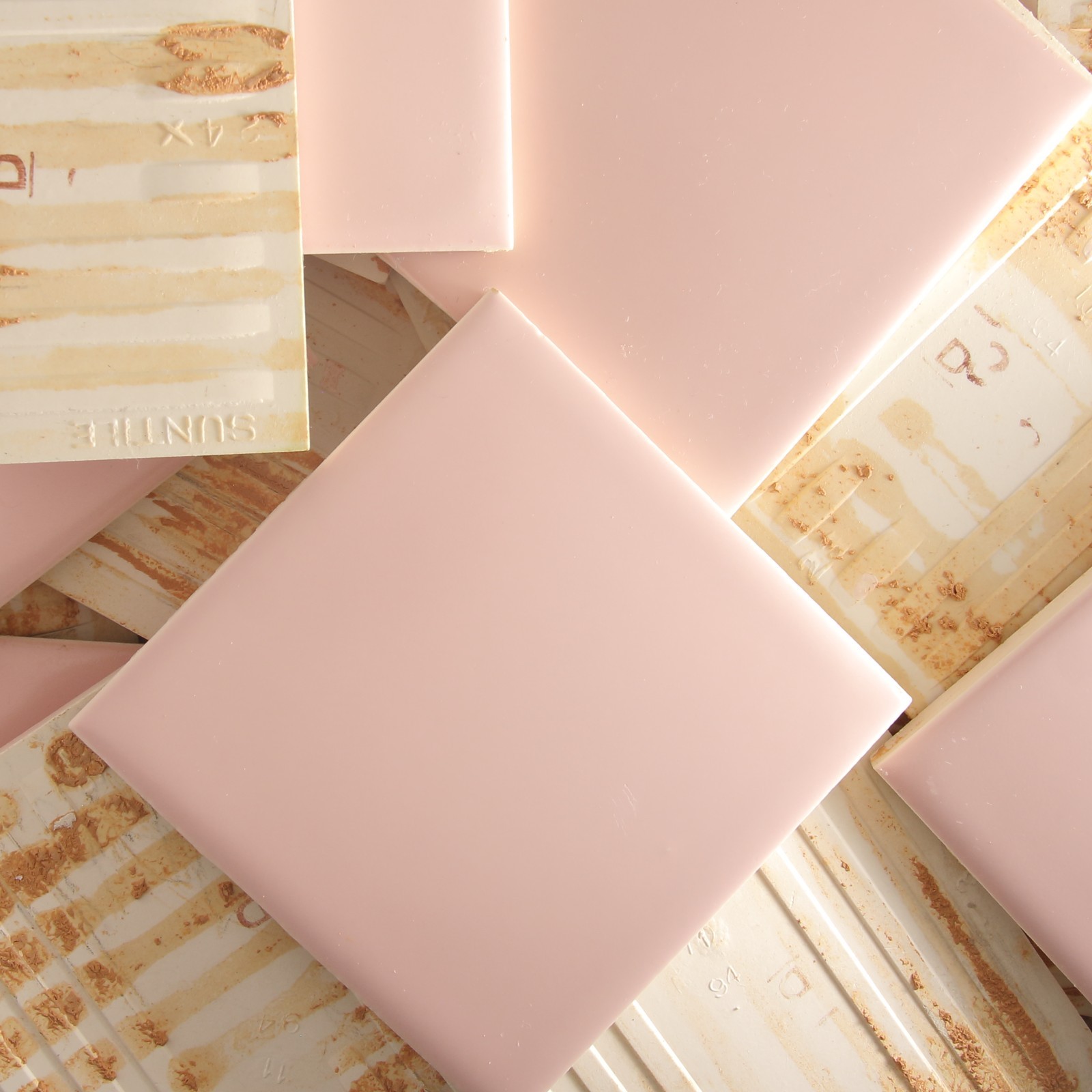 1950s Pink 4-1/4″ Bathroom Wall Tile – Mamie Pink Replacement – Vintage SunTile
