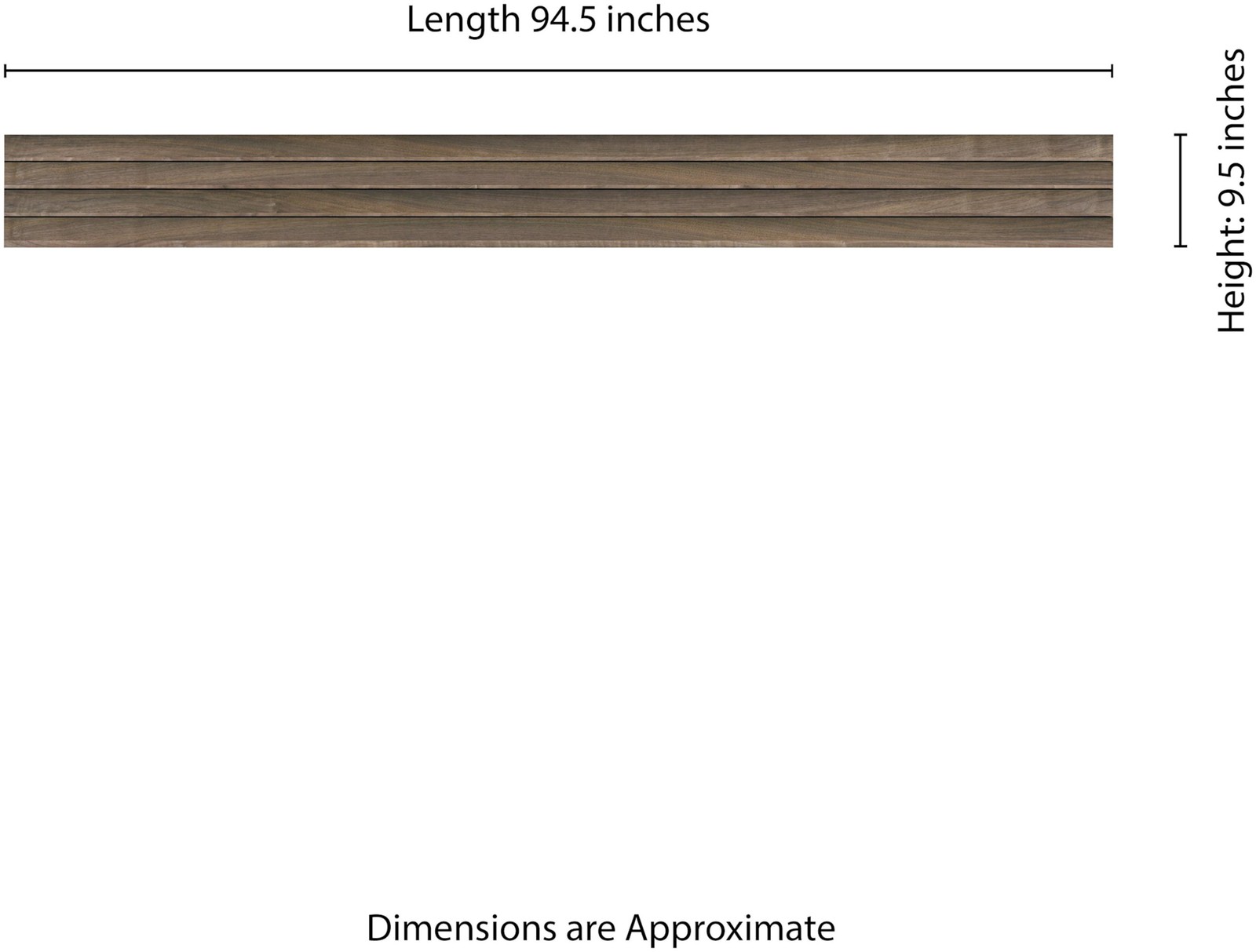 Ackland AKM-W-SE9.5X94.5RDSL-CA SereniSlats Canvas 9.5 in. x 94.5 – Canvas
