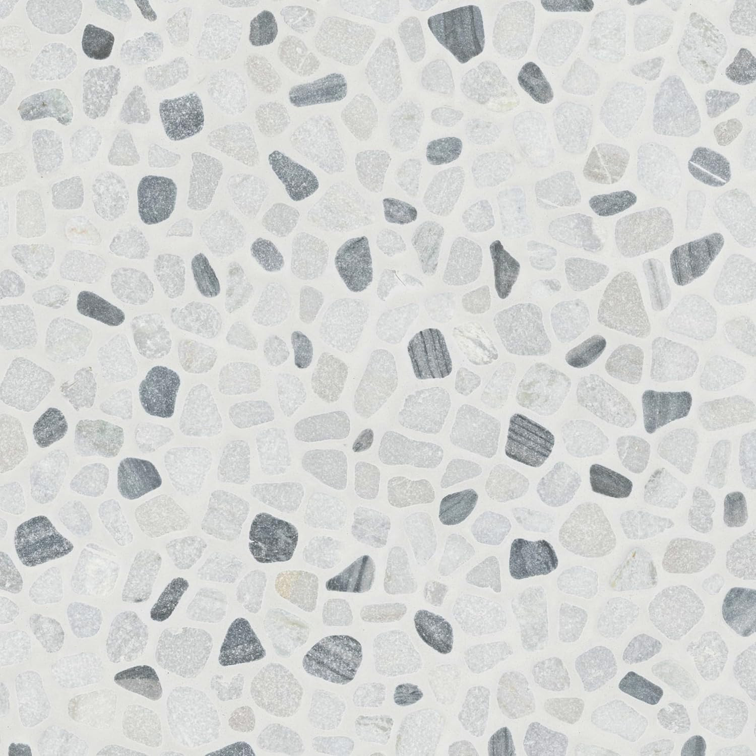 Black & White Mosaic Pebbles Tile for Kitchen & Bath – 10 Sq. Ft.